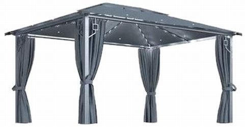 vidaXL Pavillon mit Vorhängen & LED-Lichterkette (3070336)