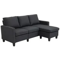 HOMCOM 3-Sitzer Ecksofa mit Chaiselongue (833-944) HOMCOM 3-Sitzer Ecksofa mit Chaiselongue (833-944)