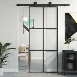 vidaXL Schiebetür 90x205 cm ESG-Klarglas (155155)