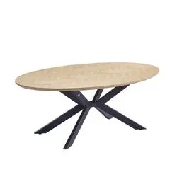 Home Deluxe Aventis Esstisch Oval inkl. Sternfuß 200 x 120 cm