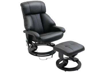 HOMCOM Massagesessel mit Fußhocker (700-140BK)