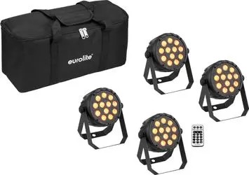 Eurolite Set 4x LED PARty Spot Silent RGB/WW mit Soft-Bag (42110204)