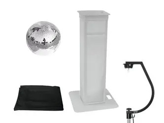 Eurolite Set Spiegelkugel 30cm mit Stage Stand variabel + Cover schwarz (20000714)