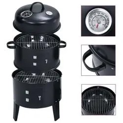 vidaXL 3-in-1 Holzkohlegrill 40 × 80 cm (46613)