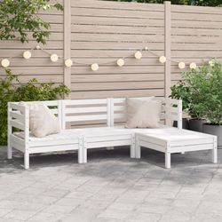vidaXL Gartensofa 3-Sitzer mit Hocker (838055) vidaXL Gartensofa 3-Sitzer mit Hocker (838055)