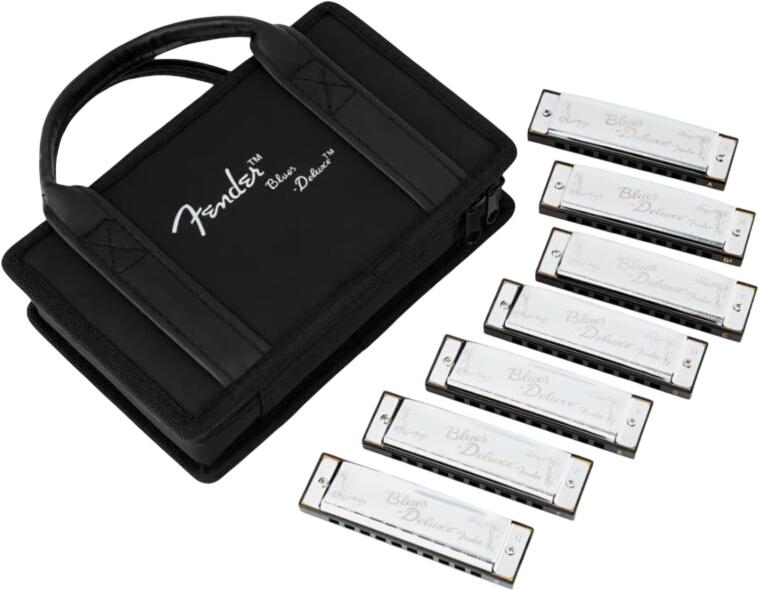 Fender Blues Deluxe Harmonicas 7-tlg. inkl. Case (0990701049)