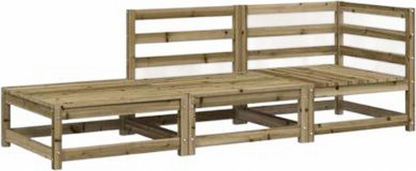 vidaXL Gartensofa mit Hocker 2-Sitzer (837976)