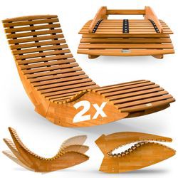 Casaria Java 2 x Schwungliege Akazie