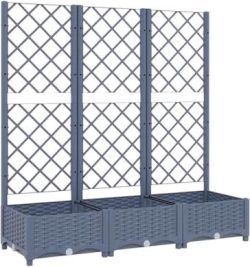 vidaXL Pflanzkübel mit Rankgitter 120 x 40 x 121,5 cm (318252)