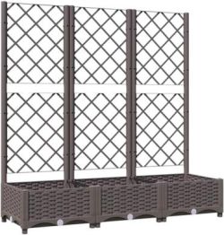 vidaXL Pflanzkübel mit Rankgitter 120 x 40 x 121,5 cm (318262)