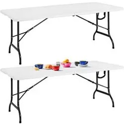 Casaria Klapptisch 2er-Set 183 x 76 x 74 cm (990296)