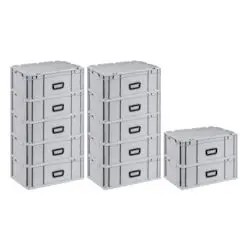 Proregal Eurobox NextGen Portable Transportbox Set 12 x 44 l