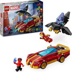 LEGO Marvel Iron Man Auto und Black Panther vs. Red Hulk (76310)