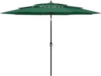 vidaXL Sonnenschirm mit Aluminium-Mast 3-lagig 3 m (313869)
