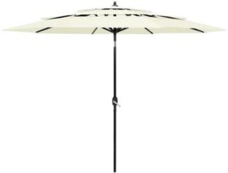 vidaXL Sonnenschirm mit Aluminium-Mast 3-lagig 3 m (313868)