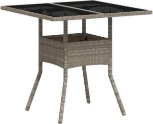 vidaXL Gartentisch mit Glasplatte 80 x 80 x 75 cm (368131)