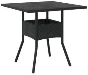 vidaXL Gartentisch mit Glasplatte 80 x 80 x 75 cm (365521)
