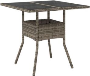 vidaXL Gartentisch mit Glasplatte 80 x 80 x 75 cm (365522)