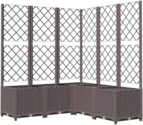 vidaXL Pflanzkübel mit Rankgitter 120 x 120 x 136 cm (318267)