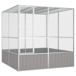 vidaXL Vogelkäfig Verzinkter Stahl 213,5 x 217,5 x 211,5 cm (171552)