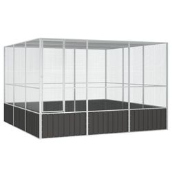 vidaXL Vogelkäfig Verzinkter Stahl 302,5 x 324,5 x 211,5 cm (171550)