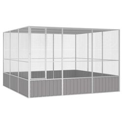 vidaXL Vogelkäfig Verzinkter Stahl 302,5 x 324,5 x 211,5 cm (171553)