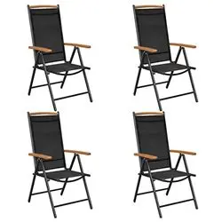 vidaXL Gartenstühle Klappbar 4 Stk. Aluminium (41733) vidaXL Gartenstühle Klappbar 4 Stk. Aluminium (41733)