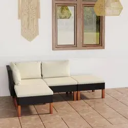 vidaXL Garten Lounge Set mit Kissen 4-tlg. (3059731)