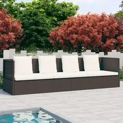 vidaXL Garten-Sofabett mit Kissen (49392)