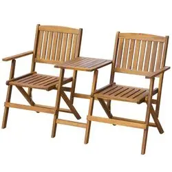 vidaXL Klappbare Gartenbank mit Teetisch (42654)