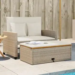 vidaXL Gartensofa mit Kissen 2-Sitzer (365143)