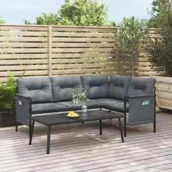 vidaXL Garten-Lounge-Set mit Kissen und Couchtisch (362813)