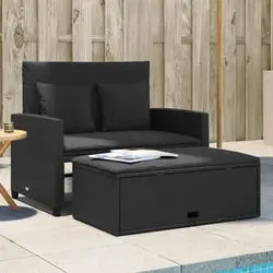 vidaXL Gartensofa 2-Sitzer mit Kissen (365132)