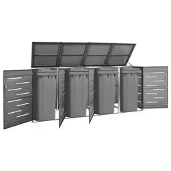 vidaXL Mülltonnenbox für 4 Tonnen 276,5 x 77,5 x 115,5 cm (149557)