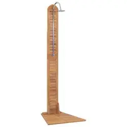 vidaXL Gartendusche Teak Massivholz mit Bodenplatte 204 cm (44667)