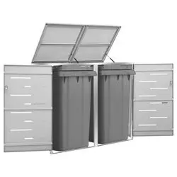 vidaXL Mülltonnenbox für 2 Tonnen 138 x77,5 x 115,5 cm (149559)