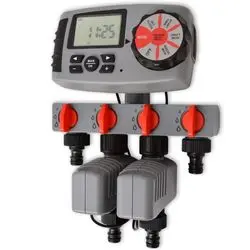 vidaXL Automatischer Bewässerungs-Timer mit 4 Stationen (42352)