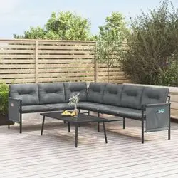vidaXL Garten-Ecksofa mit Aufbewahrungstasche (362812)