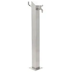 vidaXL Garten-Wassersäule Edelstahl Quadratisch 95 cm (45453)