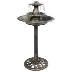 vidaXL Vogelbad mit Springbrunnen Bronzen 50 x 91 cm (48233)