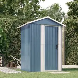vidaXL Geräteschuppen aus Verzinktem Stahl 126 x 97,5 x 177 cm