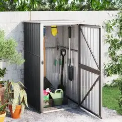 vidaXL Gerätehaus Verzinkter Stahl 88 x 89 x 161 cm (316207)