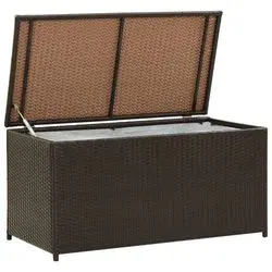 vidaXL Gartenbox Poly Rattan 100 x 50 x 50 cm Braun (46472)