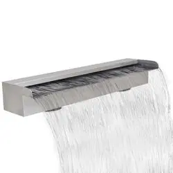 vidaXL Pool-Wasserfall Fontäne Rechteckig Edelstahl 60 cm (41667)