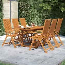 vidaXL Garten-Essgruppe Massivholz Akazie 5-tlg. (3079645) vidaXL Garten-Essgruppe Massivholz Akazie 5-tlg. (3079645)