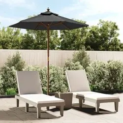 vidaXL Sonnenschirm mit Holzmast 196 x 231 cm (363161)