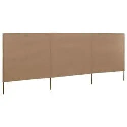 vidaXL Windschutzgewebe 400 x 120 cm 3-tlg. Taupe (44542)