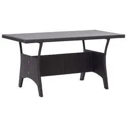 vidaXL Gartentisch Poly Rattan 120 x 70 x 66 cm (316585)