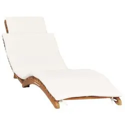 vidaXL Klappbare Sonnenliege mit Auflage Massivholz Teak (310667) vidaXL Klappbare Sonnenliege mit Auflage Massivholz Teak (310667)