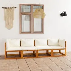 vidaXL 4-Sitzer-Gartensofa mit Auflage Akazie Massivholz (3057639) vidaXL 4-Sitzer-Gartensofa mit Auflage Akazie Massivholz (3057639)